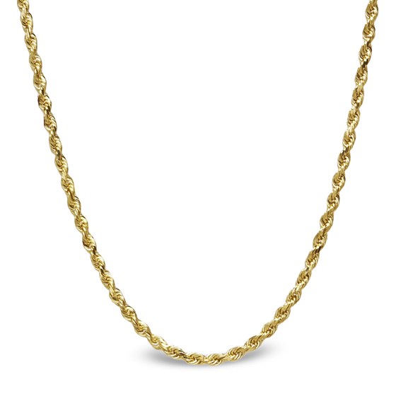 Diamond Cut Rope 14k Gold Necklace - 20 in. Diamond Cut Rope 14k Gold Necklace - 20 in.